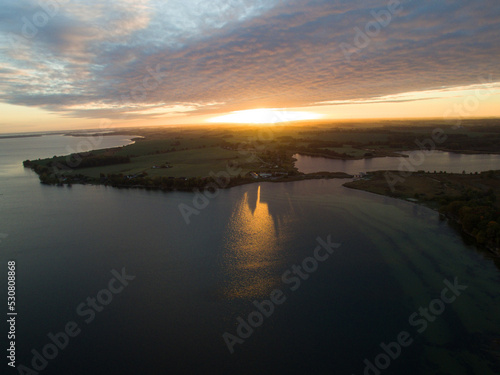 Insel Rügen Sonnenuntergang Mecklenburg-Vorpommern Ostseeküste Luftaufnahme © joernueding