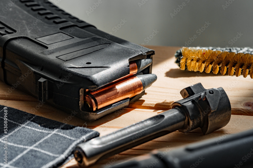Gunsmith's working table for gun cleaning and maintaining Gunsmith's working table for gun cleaning and maintaining