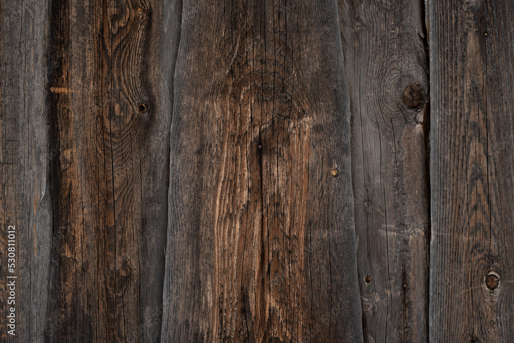 Background with natural texture of aged wooden planks