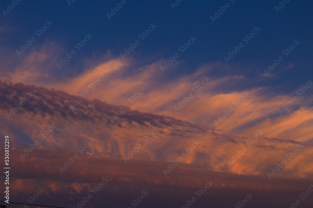 Pink Clouds and lovely sky at Sunset in Spain Pink Clouds and lovely sky at Sunset in Spain