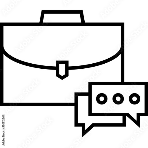 Portfolio Line Vector Icon 
