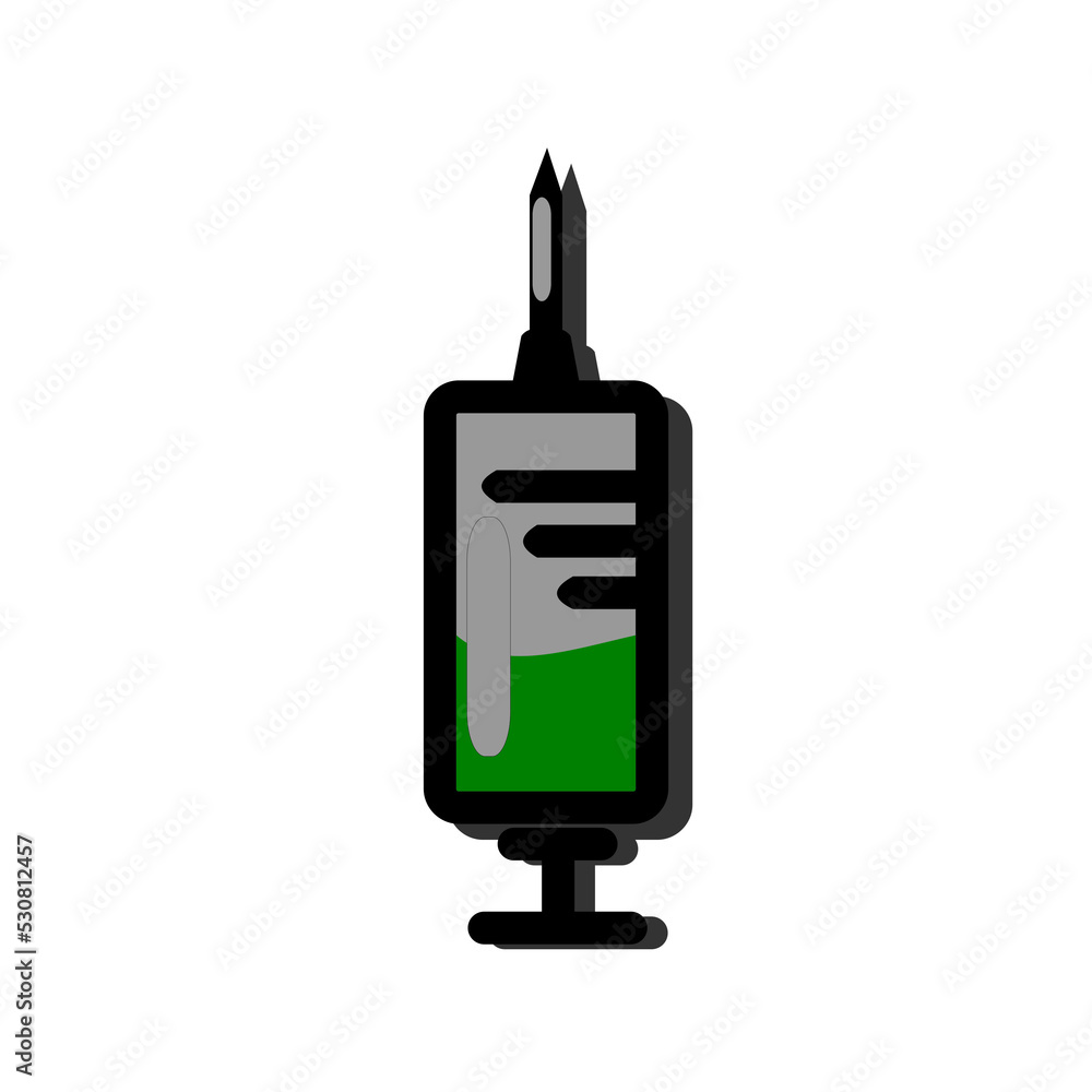 syringe in flat icon style syringe in flat icon style