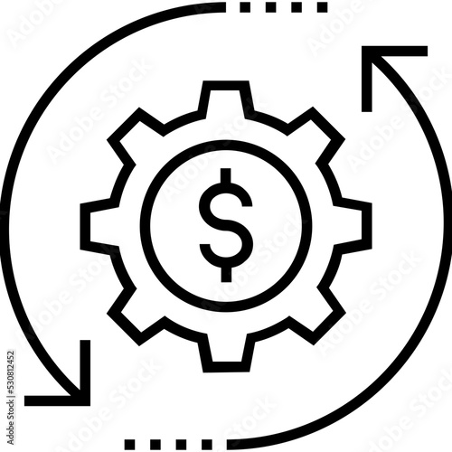 Business Management Line Vector Icon 