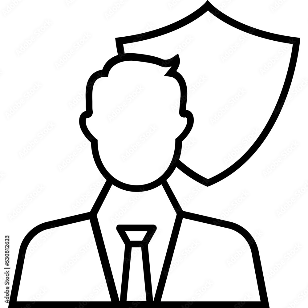 Businessman Line Vector Icon Businessman Line Vector Icon