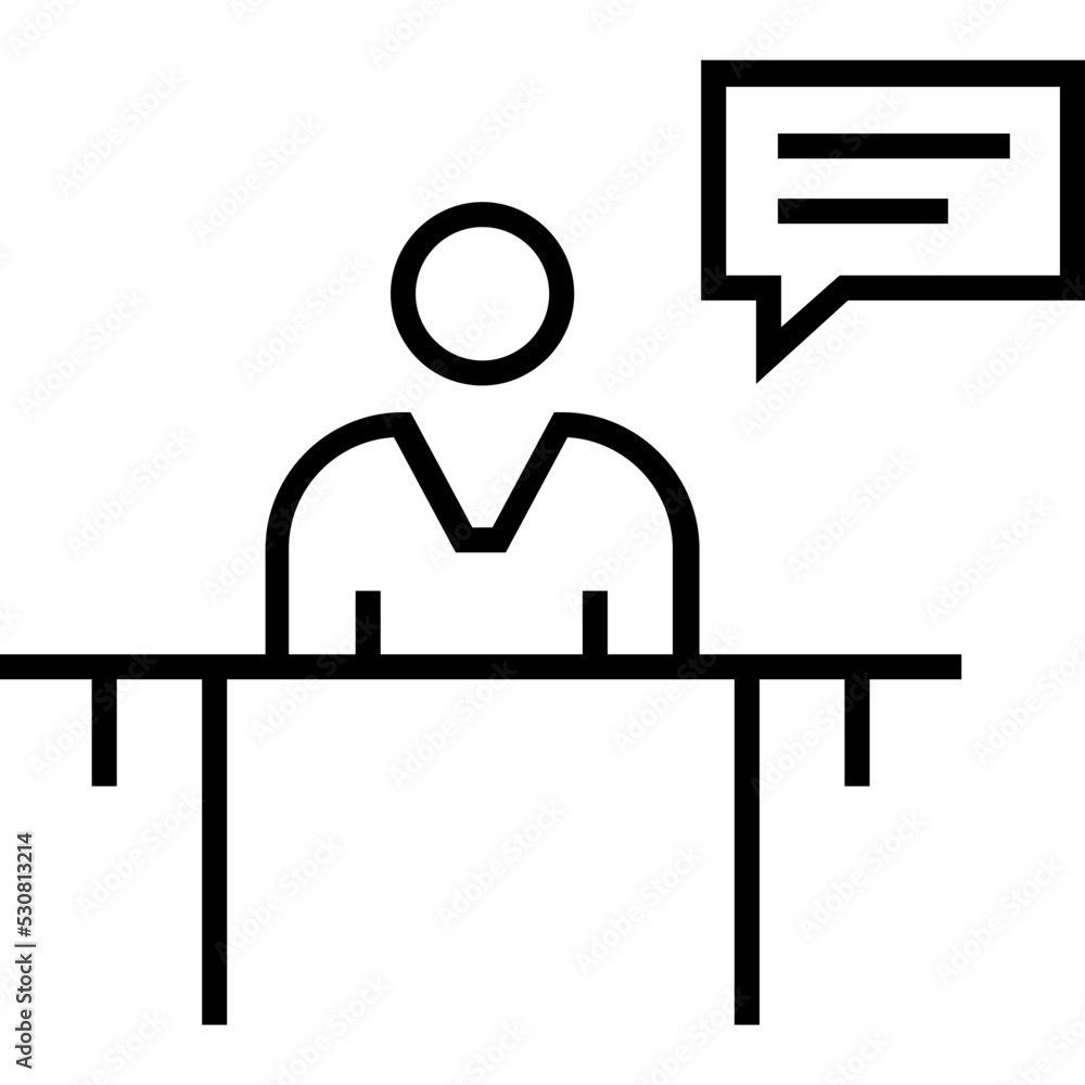 Business Consultant Line Vector Icon Business Consultant Line Vector Icon