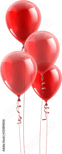 Red Party Balloons Graphic