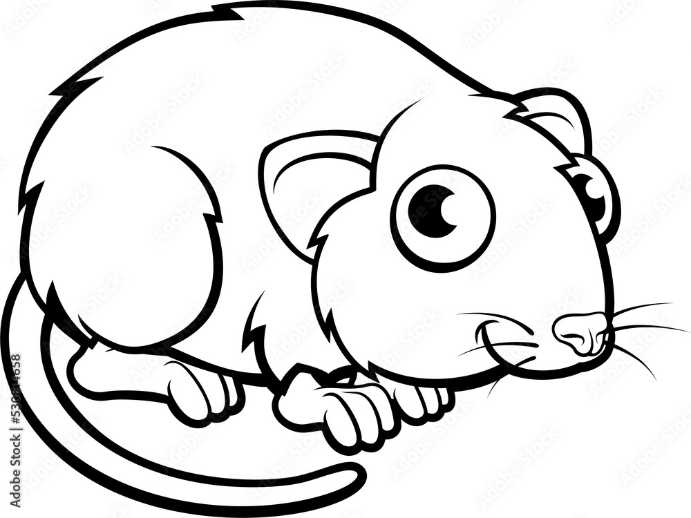 Fototapeta premium Vole Cartoon Character