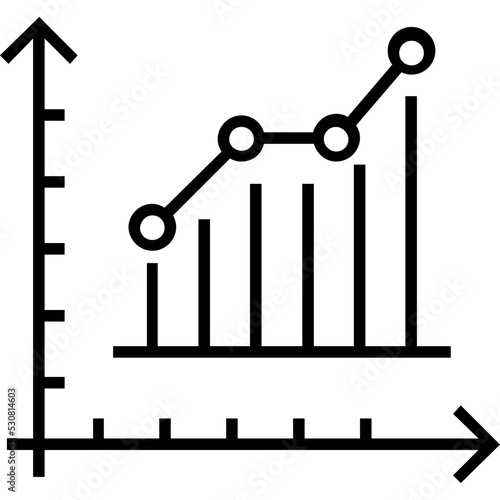 Bar Chart Line Vector Icon