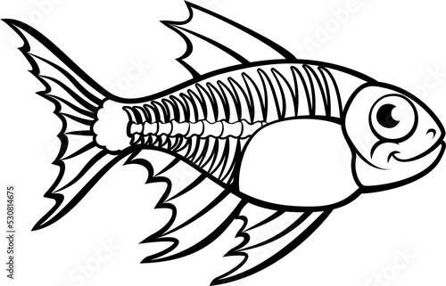 XRay Tetra Fish Cartoon Cha...