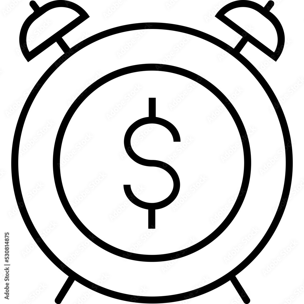 Timepiece Line Vector Icon Timepiece Line Vector Icon