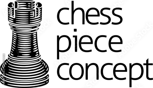 Rook Chess Piece Vintage Wo...