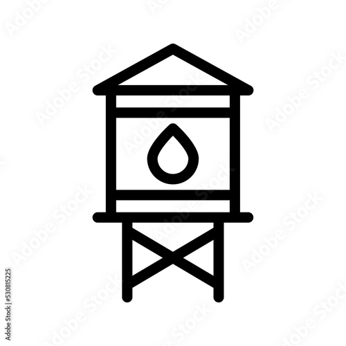 water tank line icon illustration vector graphic 