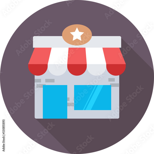 Shop Colored Vector Icon