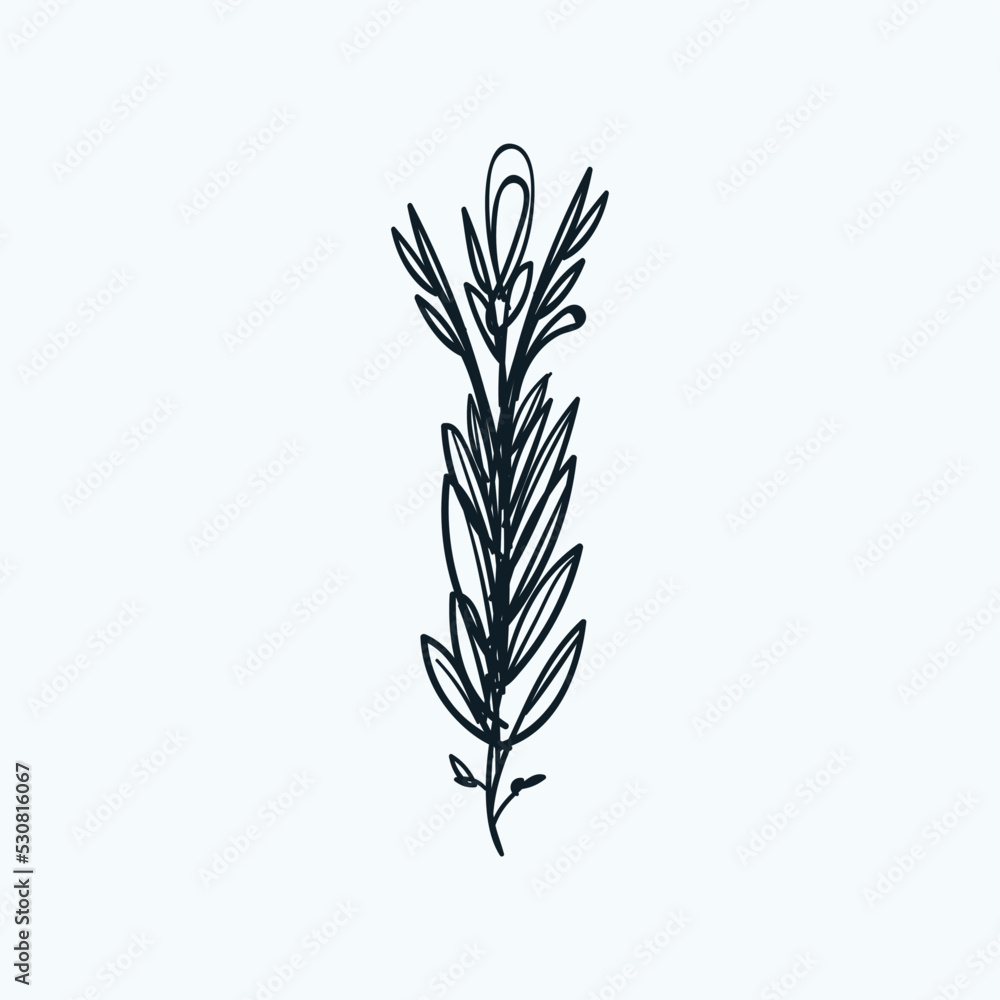 Fototapeta premium Hand drawn abstract imagination plant