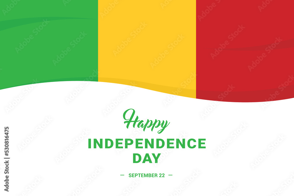 Fototapeta premium Mali Independence Day. Vector Illustration. The illustration is suitable for banners, flyers, stickers, cards, etc.