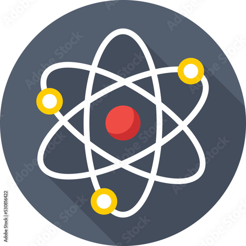 Atom Colored Vector Icon