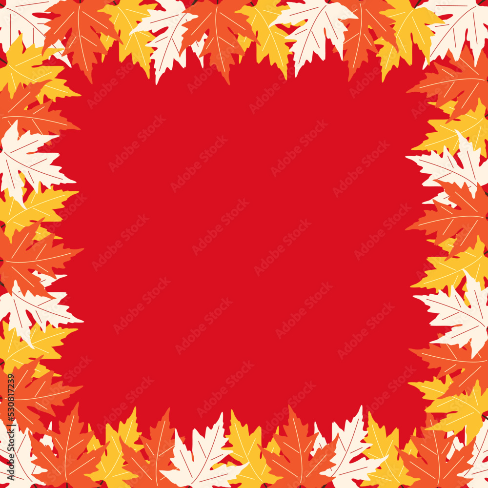 Autumn background layout decorate with leaves