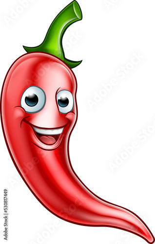 Cartoon Red Chilli Pepper M...