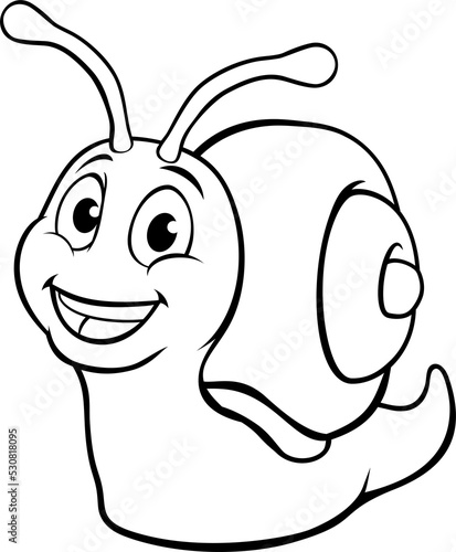 Snail Cartoon Character