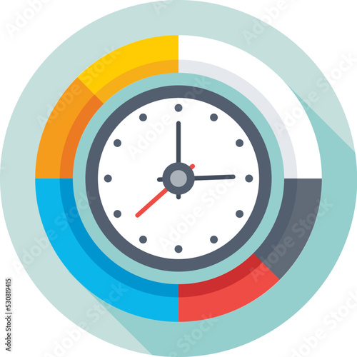 Clockwise Colored Vector Icon
