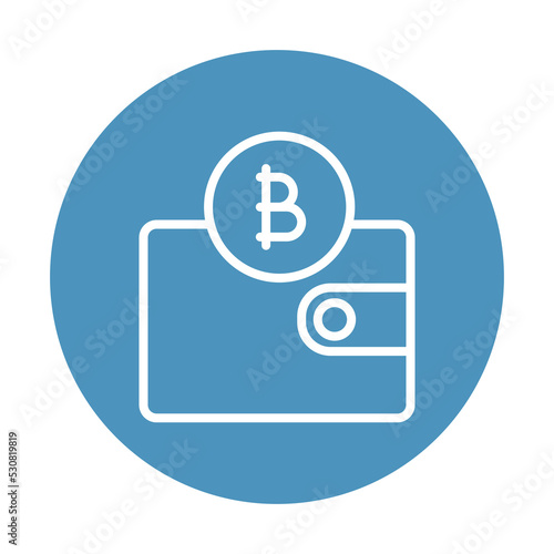 Bitcoin wallet  Vector Icon which is suitable for commercial work and easily modify or edit it

