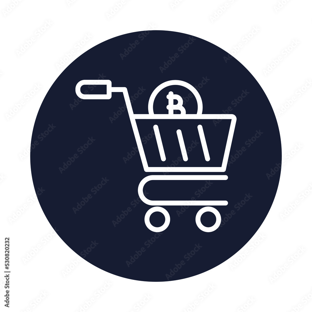 Bitcoin cart Vector Icon which is suitable for commercial work and easily modify or edit it
Bitcoin cart Vector Icon which is suitable for commercial work and easily modify or edit it