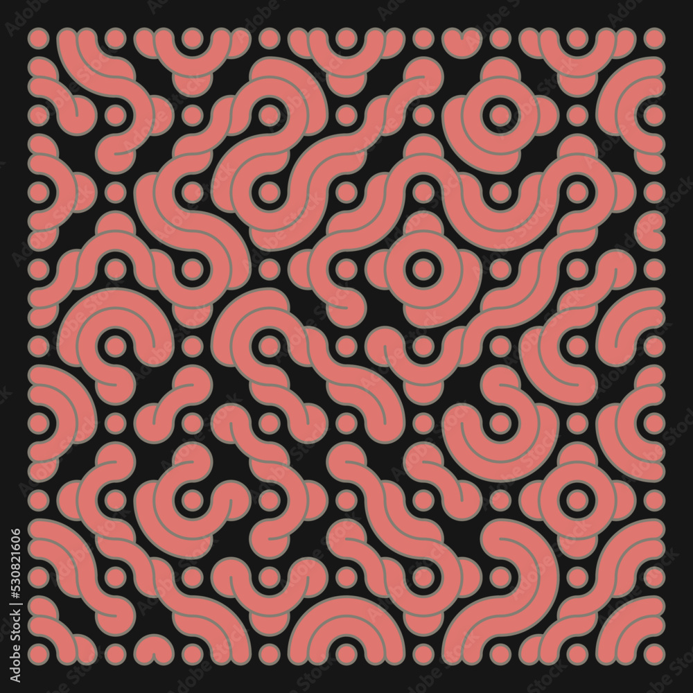 Color truchet tiling connections illustration Color truchet tiling connections illustration