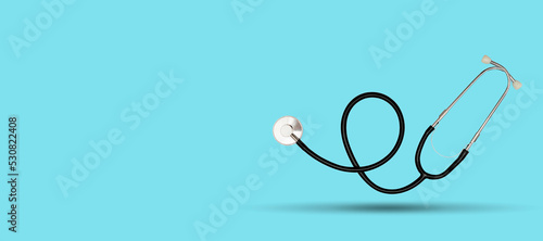 Medical stethoscope. health care service concept background.