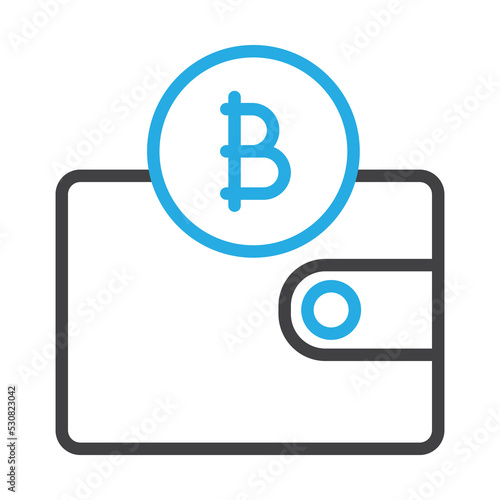 Bitcoin wallet  Vector Icon which is suitable for commercial work and easily modify or edit it
