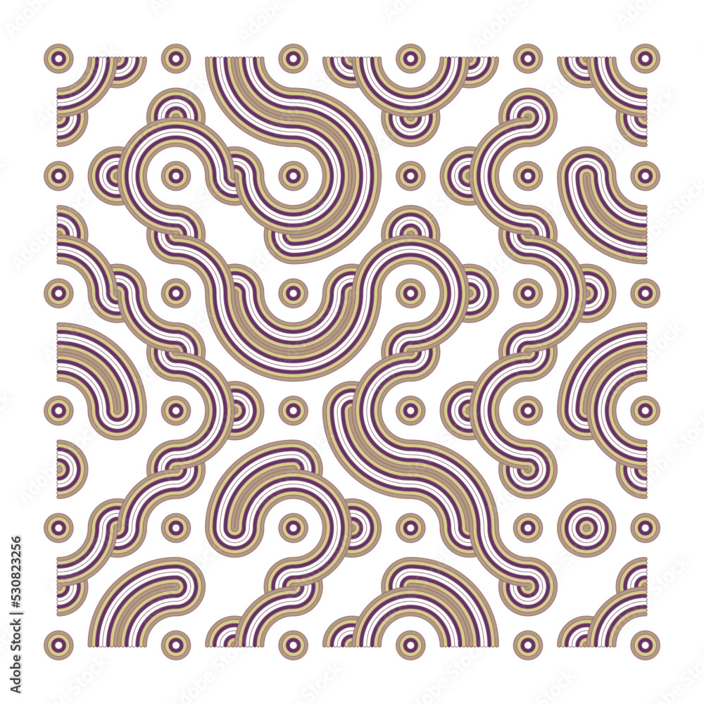 Obraz premium Color truchet tiling connections illustration