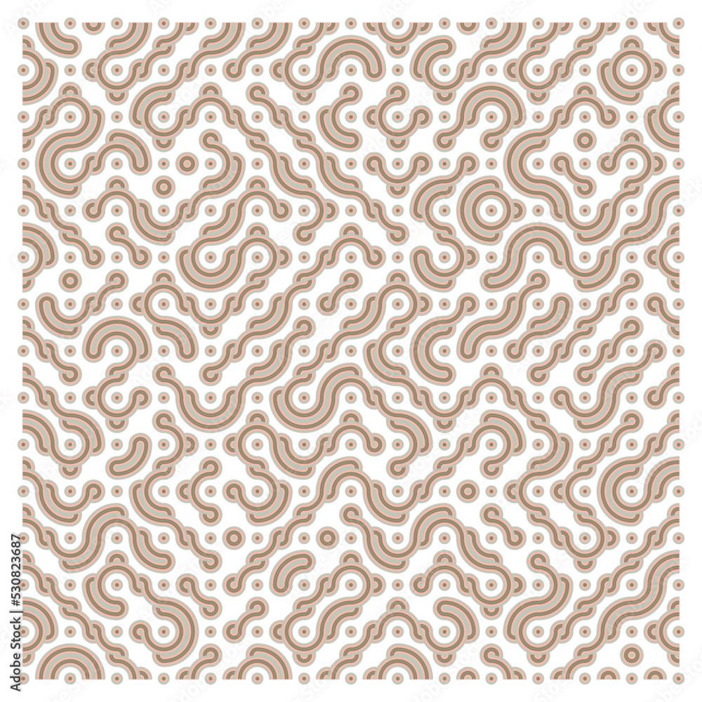 Fototapeta premium Color truchet tiling connections illustration