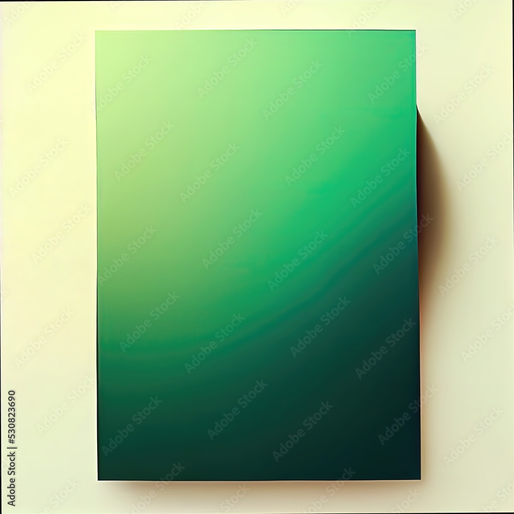 A simple Square object, like a campus. Striking and iconic emerald green and yellow gradient.
