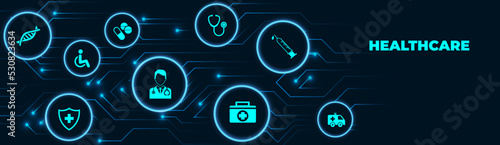 Integrated healthcare, medical support concept – vector illustration	