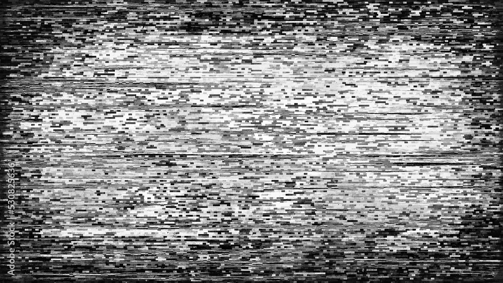 Analog TV signal with glitching effect. , Stock Video