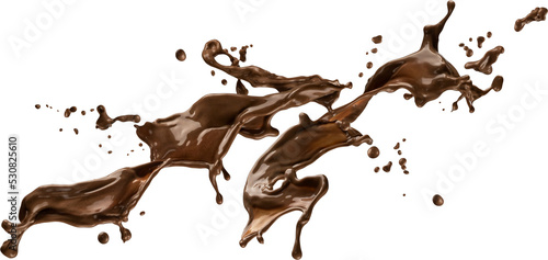 Photographie Chocolate splash isolated
