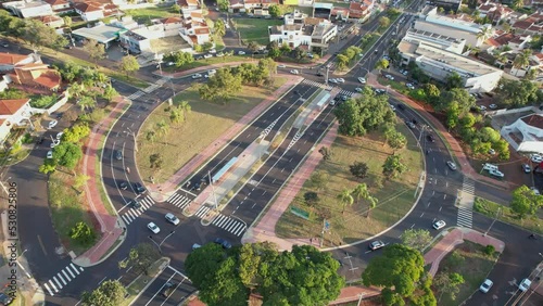 Ribeirão Preto, São PauloBrazil - Circa May, 2022: Av Independência and Av João Fiusa roundabout photo