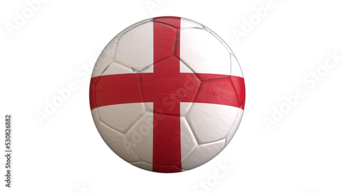 Drapeau de l Angleterre incrust   dans un ballon de football avec couche Alpha fond transparent