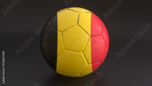 Drapeau de la Belgique incrust   dans un ballon de football