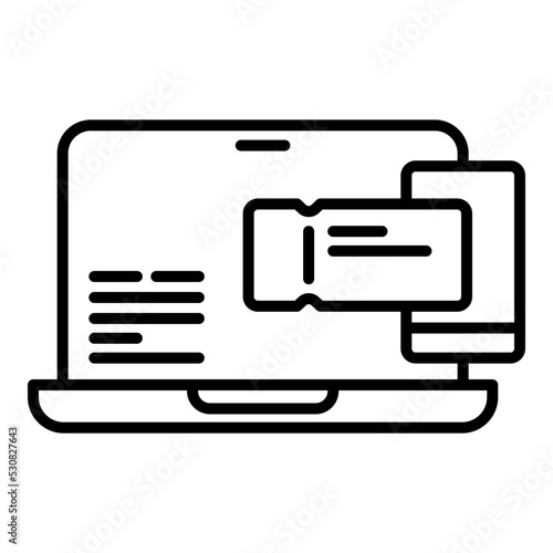 online vehicle ticket purchase via gadget