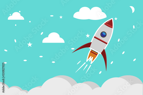 rocket in the sky