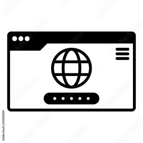 internet window display on computer