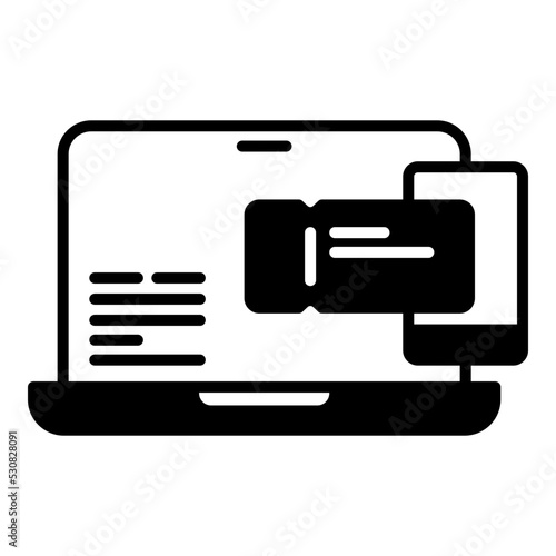 online vehicle ticket purchase via gadget