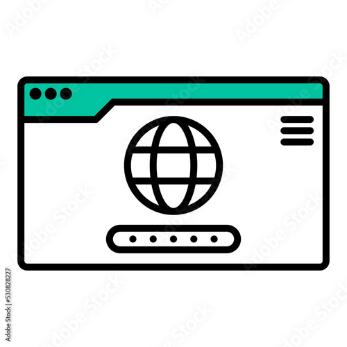internet window display on computer