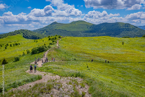 Fototapeta Naklejka Na Ścianę i Meble -  Beautiful mountain landscape in the Bieszczady Mountains, Poland.