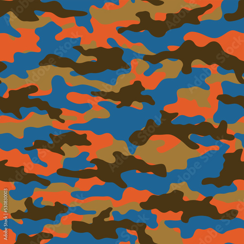 Multicolored camouflage. Vector. Print for printing.
