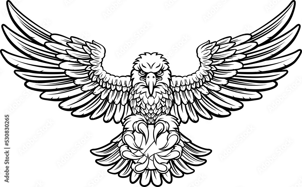 Fototapeta premium Eagle Basketball Sports Mascot