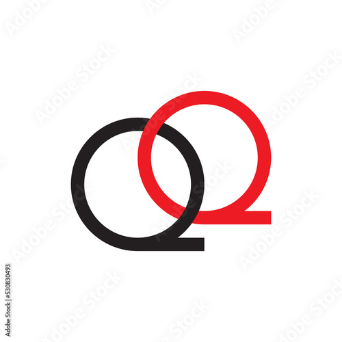 QQ letter logo design vector