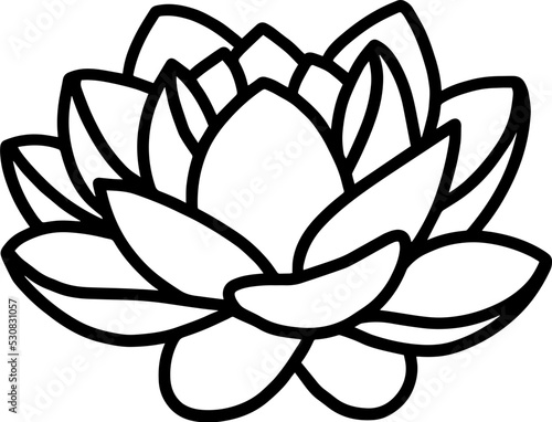 simple lotus flower line drawing outline