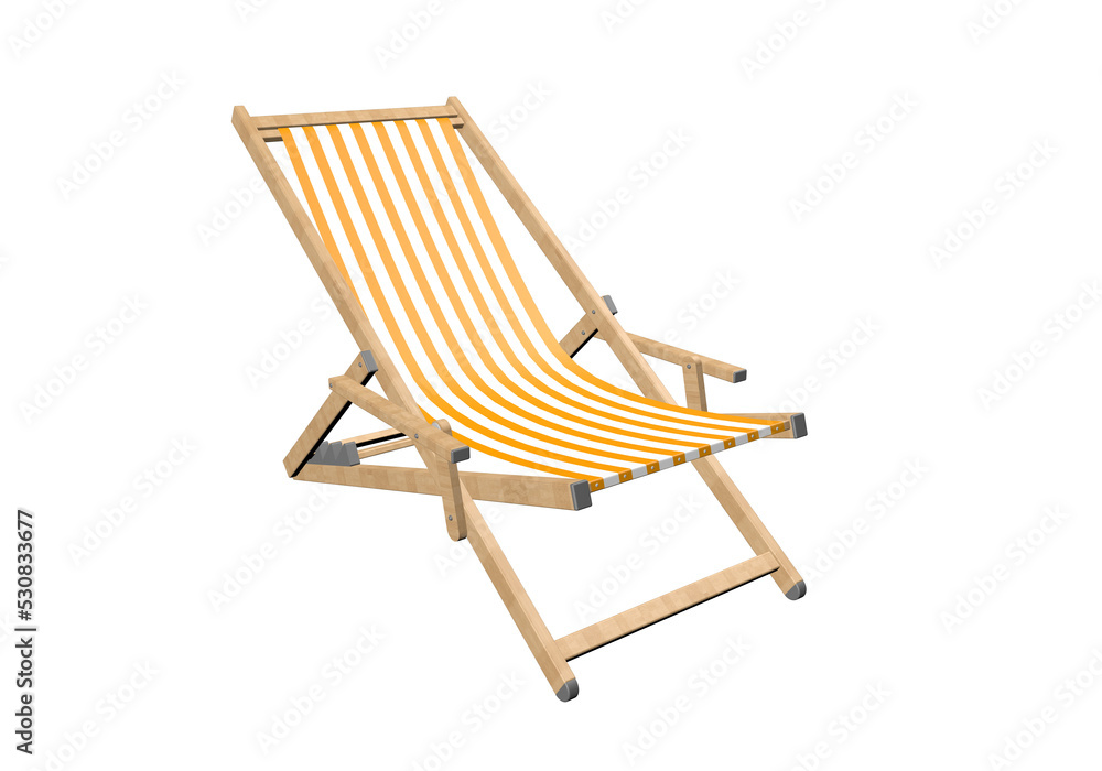 3d rendering of resealable deck chair
