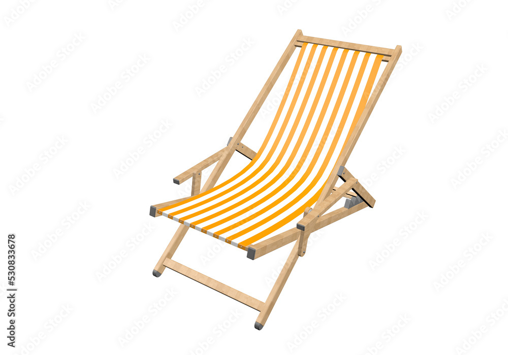 3d rendering of resealable deck chair 3d rendering of resealable deck chair